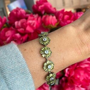 Elegant Floral Silver Bracelet